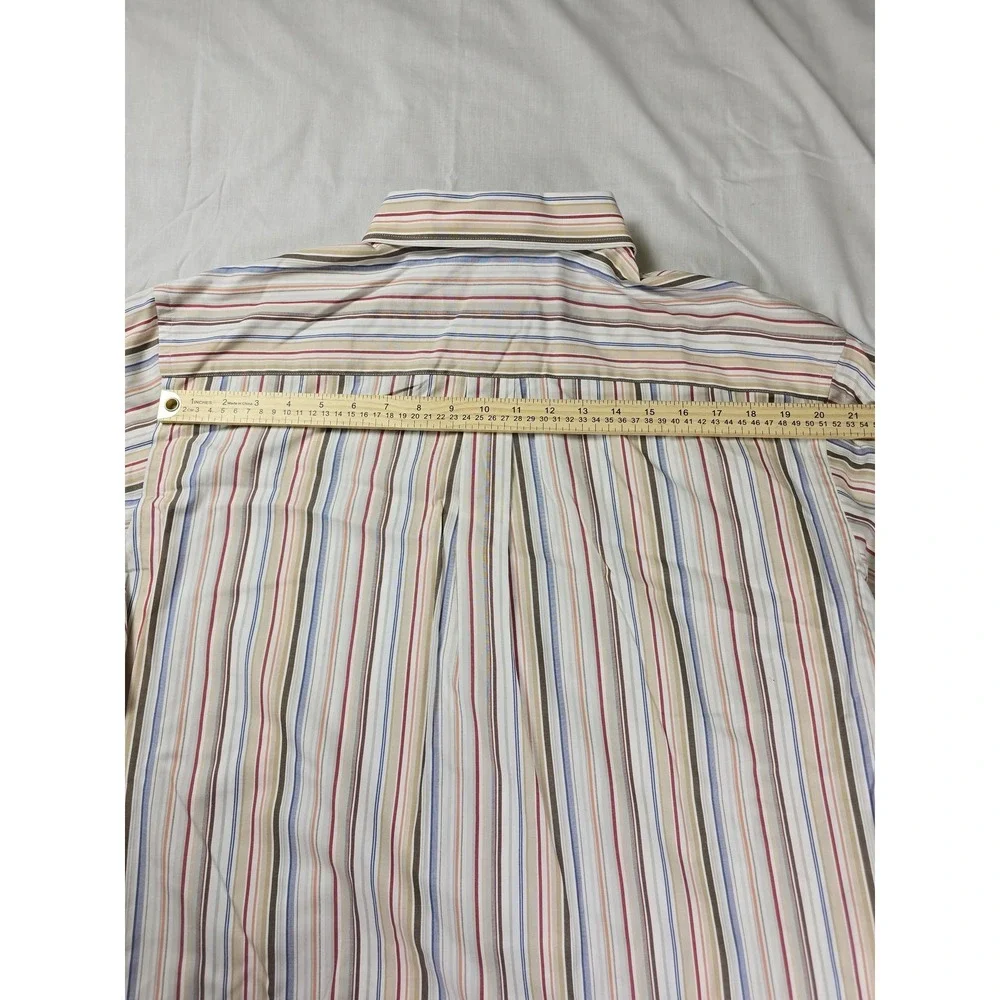 Jos. A. Bank Shirt Mens XL‎ Multicolor Stripe Traveler's Collection Long Sleeve